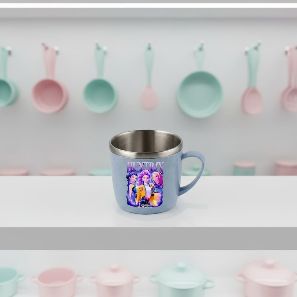 KPop Demon Hunters 304 Stainless Steel Mouth Cup Wheat Straw Element Cute Water Cups Household Anti-scalding Drinking Glass Gift Trikidsworld