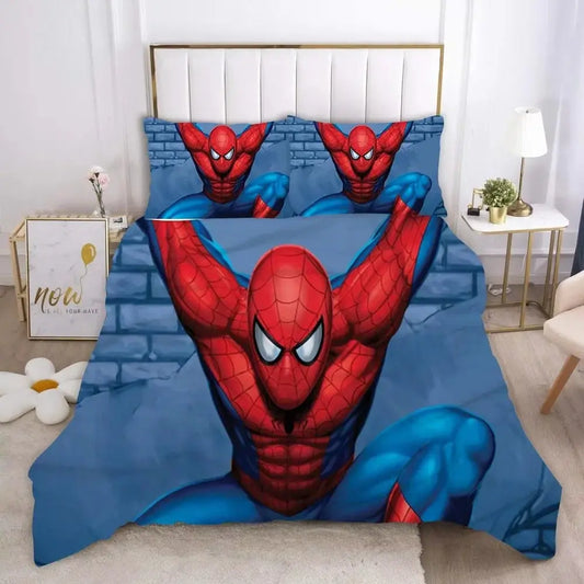 Spider-Man Anime Bedding Set – 3-Piece Duvet Cover for Kids Trikidsworld