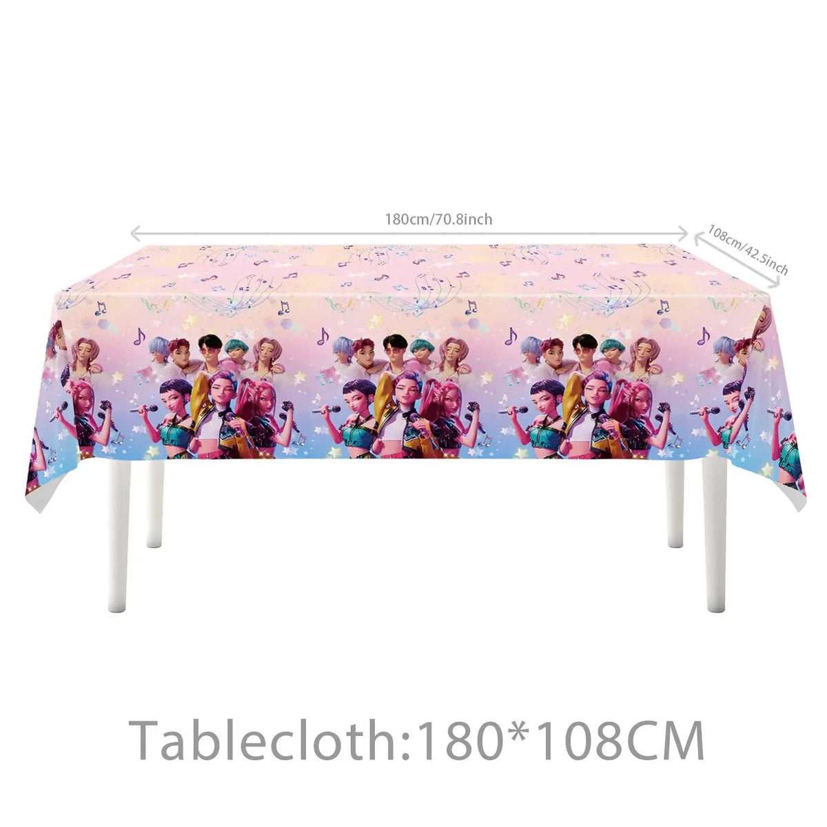 Demon Hunters Birthday Party Decor Tableware Banner Decorations Cake Topper Balloon Girl Kid Korean Kpop Anime Party Supplie Set Trikidsworld