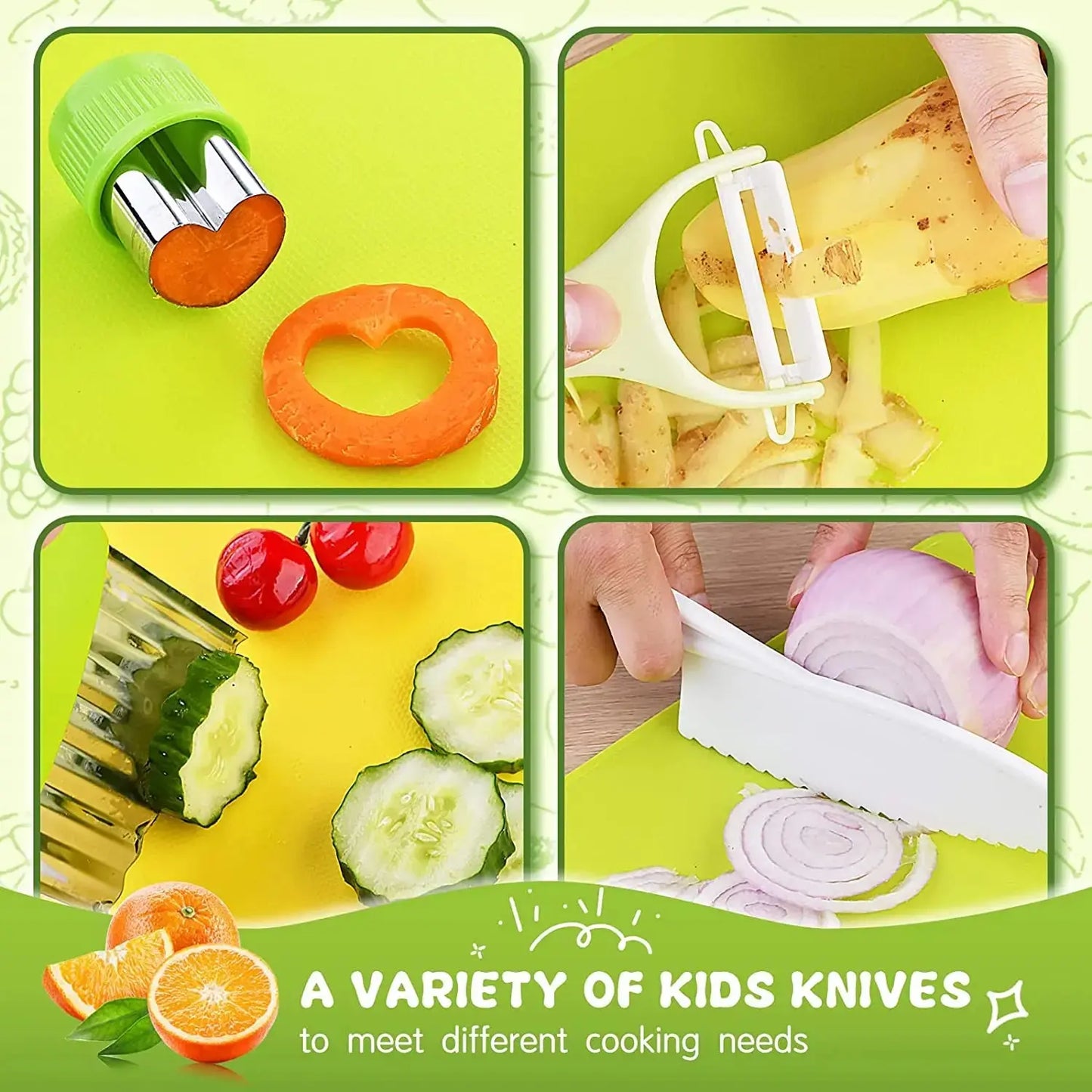 Montessori Kitchen Set – 13 Pcs Cooking Tools for Toddlers Trikidsworld