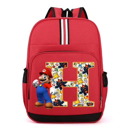 Super Mario Kids Backpack – Cartoon A-Z Schoolbag for Boys Trikidsworld