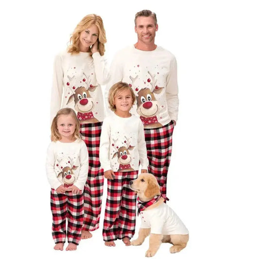 Christmas Family Matching Pajamas Sets Parent-Child Mother Daughter Cotton Suit Father Son Cartoon Top Trousers Outfits Trikidsworld