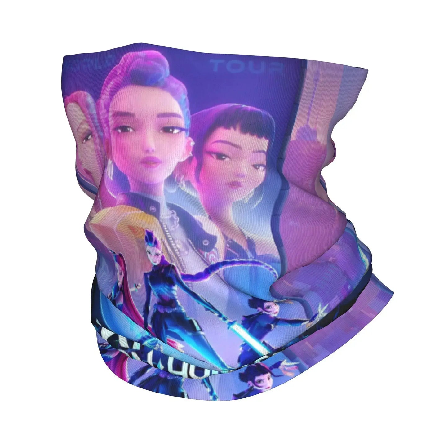 HUNTRIX KPOP Demon Hunters Anime Bandana Neck Gaiter Printed Face Scarf Multifunctional Face Mask Riding Adult Breathable Trikidsworld