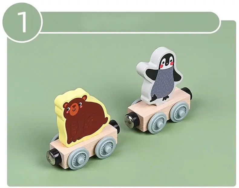Montessori Magnetic Wooden Train Toy – Early Educational Animal Sorting Learning Set for Kids Trikidsworld