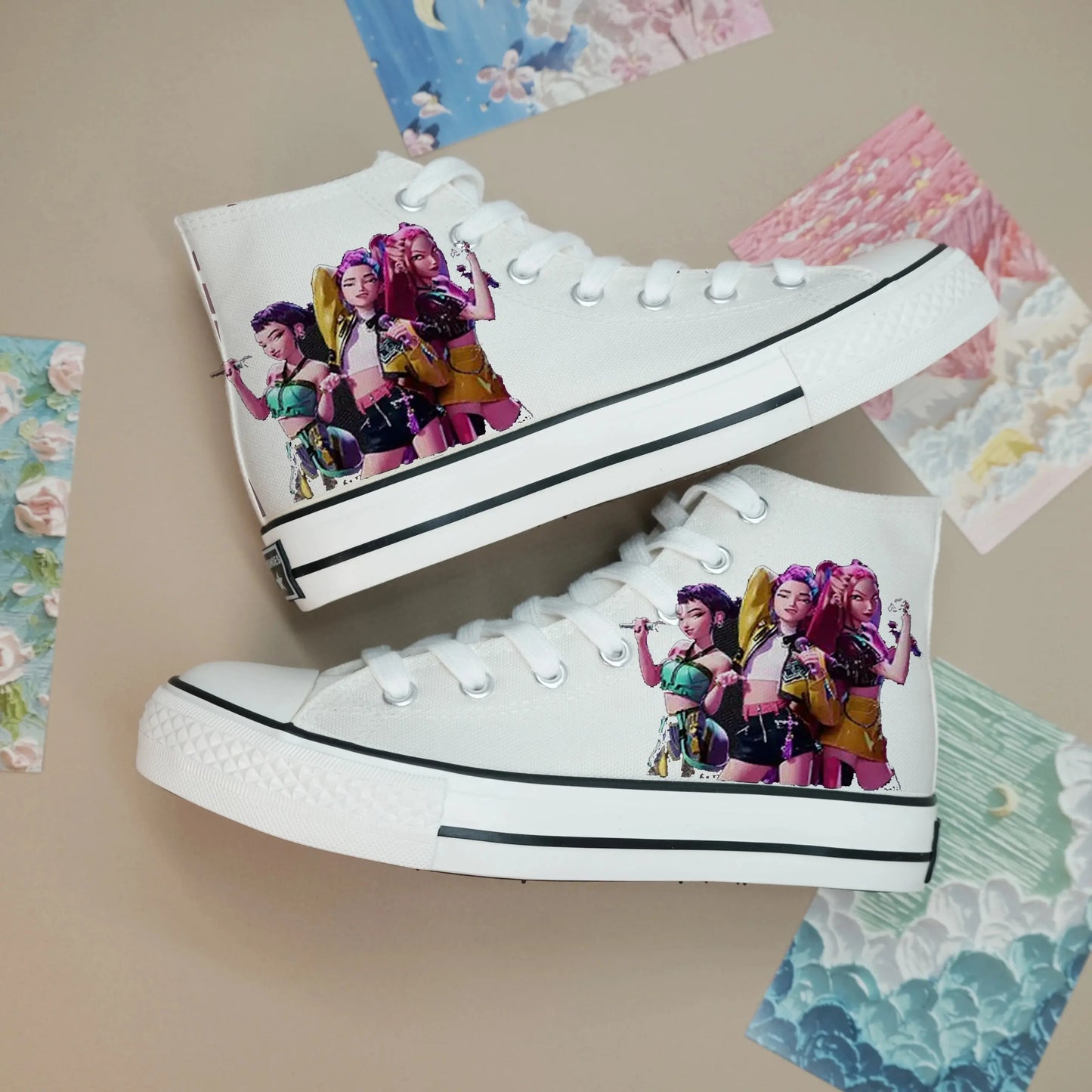 New cartoon women girls KPop Demon Hunters Canvas Shoes  soft sports shoes for girlfriend gift EU size 35-44 Trikidsworld