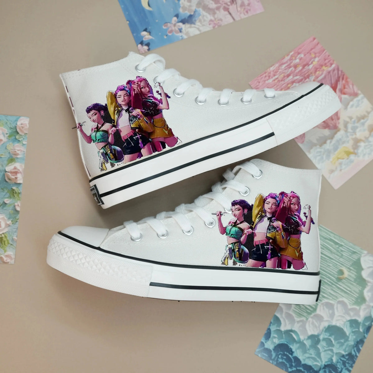 New cartoon women girls KPop Demon Hunters Canvas Shoes  soft sports shoes for girlfriend gift EU size 35-44 Trikidsworld