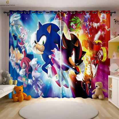 Cute Cat Digital Print Curtains (2 PCS) | Bedroom & Living Room Decor Trikidsworld