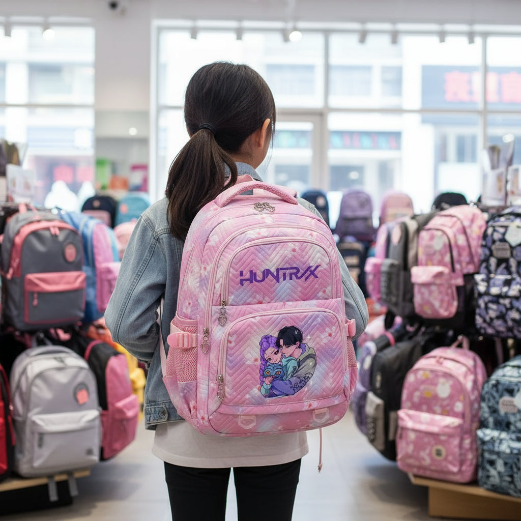 KPop Demon Hunters Backpack Rumi Mira Zoey HUNTR/X Saja Boys Print Cartoon School Bag Large Capacity Student Travel Backpacks Trikidsworld