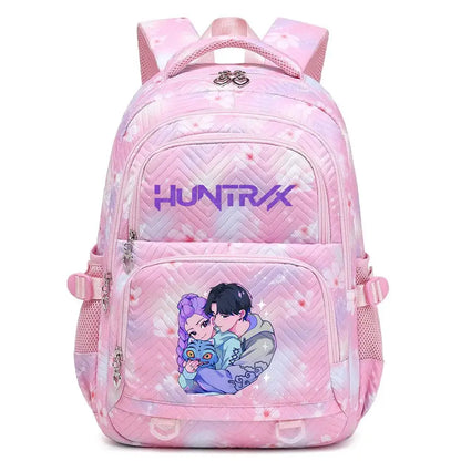 KPop Demon Hunters Backpack Rumi Mira Zoey HUNTR/X Saja Boys Print Cartoon School Bag Large Capacity Student Travel Backpacks Trikidsworld