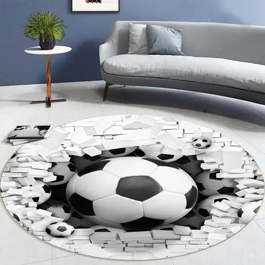 Soccer Round Carpet for Home Decor Trikidsworld