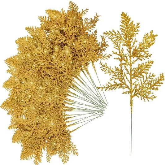 5Pcs Artificial Christmas Decor Pine Needle Home Room Decoration Christmas Tree Hanging Accessories Navidad Party New Year Decor Trikidsworld