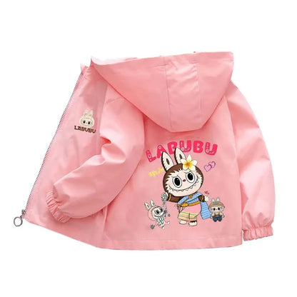 Kids labubu Clothes Autumn Baby Boys Girls Jacket Fashion Cartoon Stitch Print Outerwear for Kids Clothes Children Summer Coat Trikidsworld