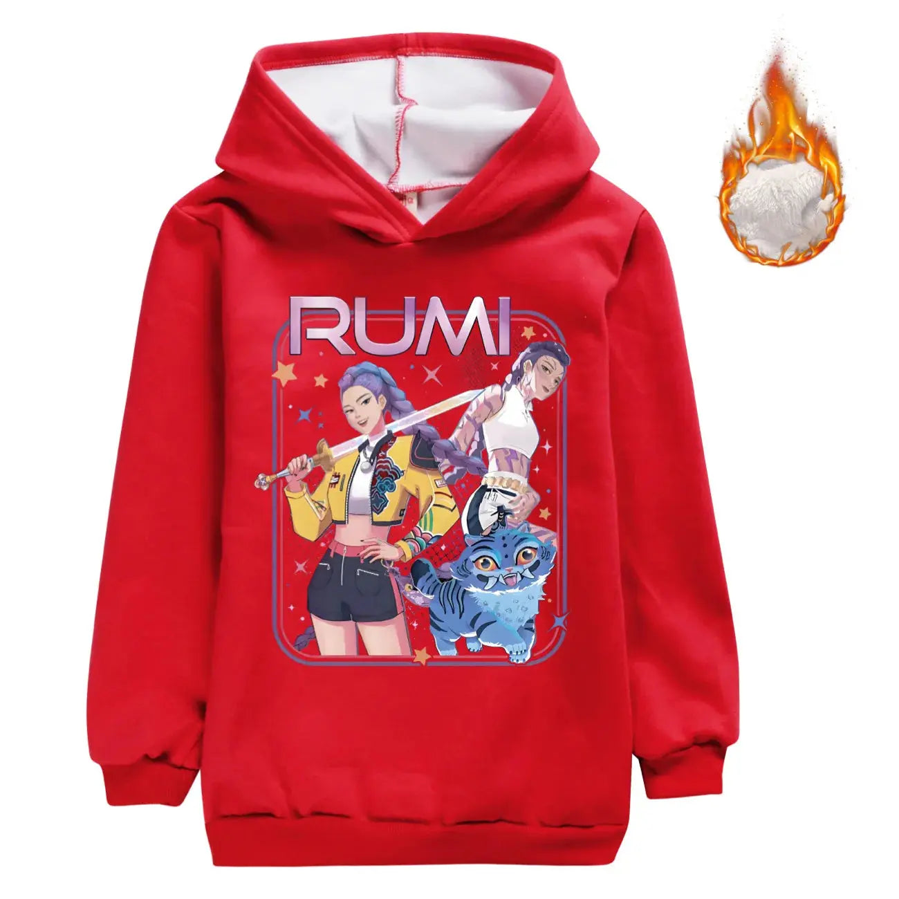 KPop Demon Hunters Rumi Teen Boys Girls Zipper Hoodie Jacket Pullover Sweatshirt Children's Hoody Coat Winter Christmas Gift Trikidsworld