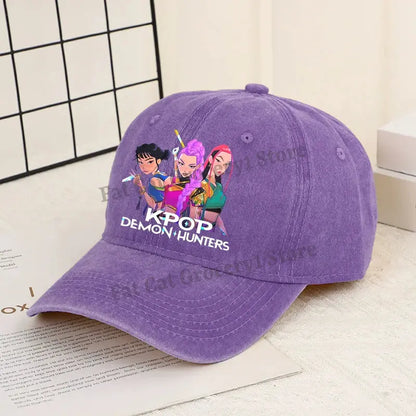Kpop Demon Hunter Baseball Cap Women Anime Rumi Mira Zoey Sun Hat Adult New Outdoor Sport Sunbonnet Fashion Retro Headgear Gift Trikidsworld