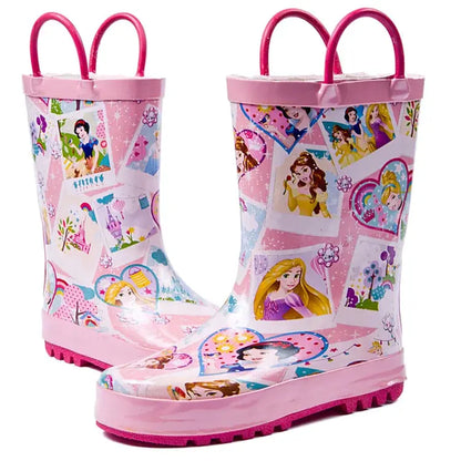 New Disney cartoon kids princess Rain Boots Student Rain Boots Children's Fashion Non-Slip Short shoes Trikidsworld