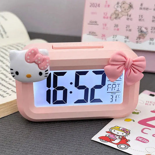 Cartoon Kitty Alarm Clock – Night Glow & Ornament Trikidsworld