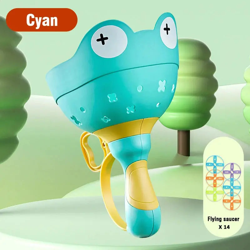 Flying Saucer Disc Launcher Kids Flying Toys Pull String UFO Throw Catch Outdoor Sport Propeller Children Toys Gift For Boy Girl Trikidsworld