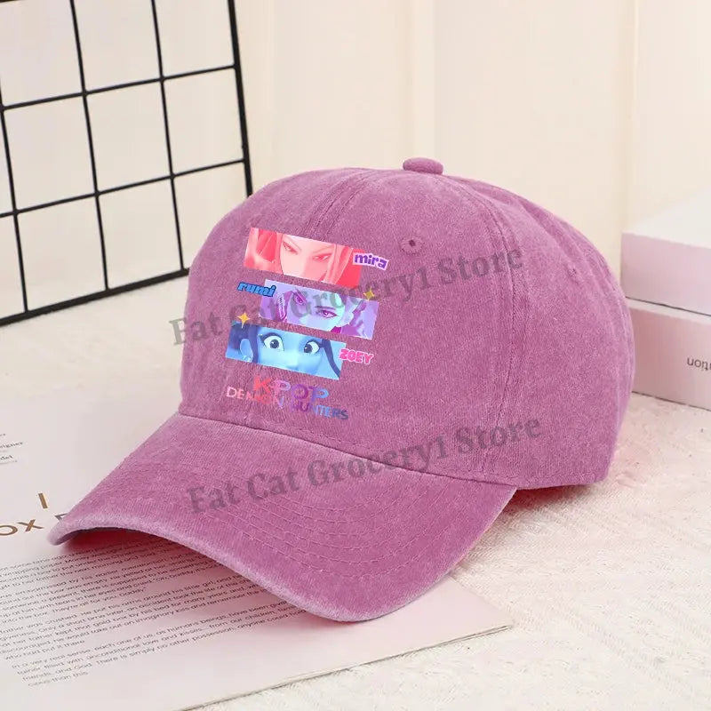 Kpop Demon Hunter Baseball Cap Women Anime Rumi Mira Zoey Sun Hat Adult New Outdoor Sport Sunbonnet Fashion Retro Headgear Gift Trikidsworld