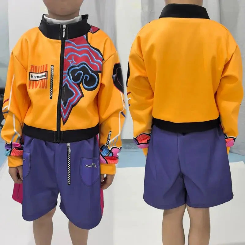K-Pop Rumi Zoey Mira Demon Hunters Cosplay Costume for Girl Halloween Stage 3D Printed Pattern Role Play Clothes Trikidsworld