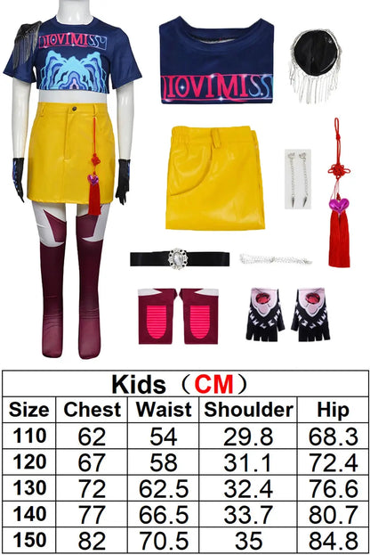 Kids Girls Rumi Zoey Mira Cosplay Costume Outfits Cartoon Demon Hunter of KPop Roleplay Children Suits Halloween Carnival Party Trikidsworld