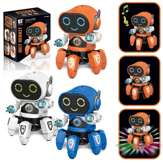Dance Music 6 Claws Robot Octopus Spider Robots Vehicle Birthday Gift Toys for Children Kids Early Education Baby Toy Boys Girls Trikidsworld