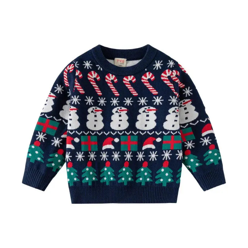 Christmas Sweaters 3-7T New Arrival Christmas Boys Girls Sweaters For Autumn Winter Snowman Children's Sweatshirts Baby Clothes Trikidsworld