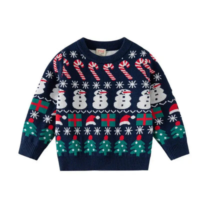 Christmas Sweaters 3-7T New Arrival Christmas Boys Girls Sweaters For Autumn Winter Snowman Children's Sweatshirts Baby Clothes Trikidsworld