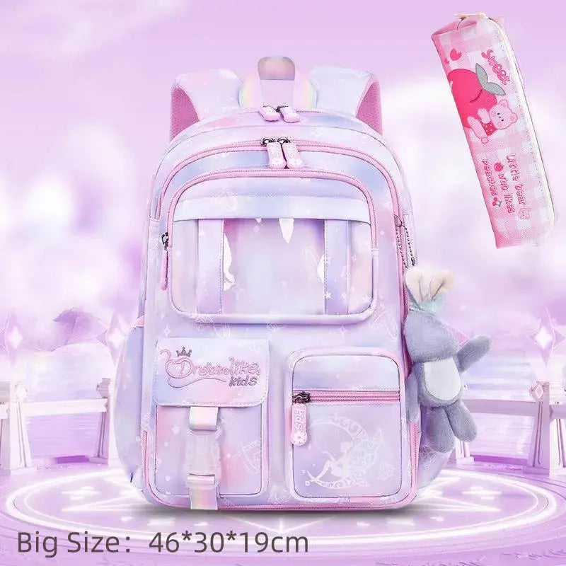 Princess Rainbow Backpack – Cute & Protective Schoolbag for Girls Trikidsworld