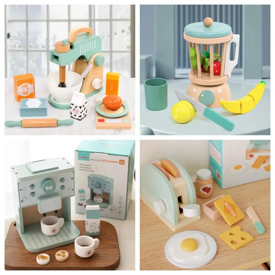 Children's Wooden Tea Set Playset – Pretend Kitchen Toy Trikidsworld