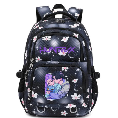KPop Demon Hunters Backpack Rumi Mira Zoey HUNTR/X Saja Boys Print Cartoon School Bag Large Capacity Student Travel Backpacks Trikidsworld