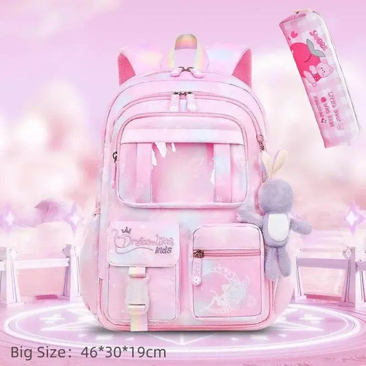 Princess Rainbow Backpack – Cute & Protective Schoolbag for Girls Trikidsworld