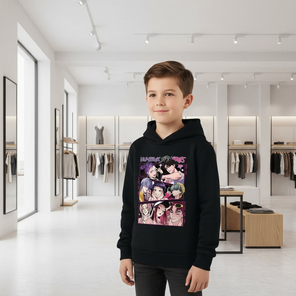 KPop Demon Hunter Rumi Derpy Cartoon Girls Boy Hooded Sweatshirt Warm Children's Wave Fashion Casual Tops Casual Girls Clothing Trikidsworld