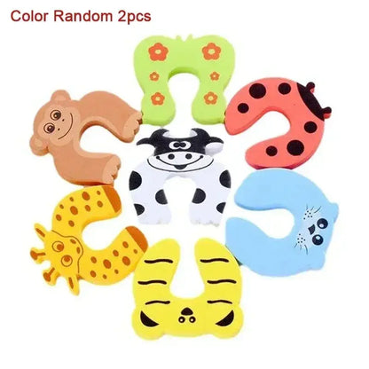 Baby Safety For Newborn Furniture Protection Card Door Stopper Security Cute Animal Care Child Lock Finger Protector Trikidsworld