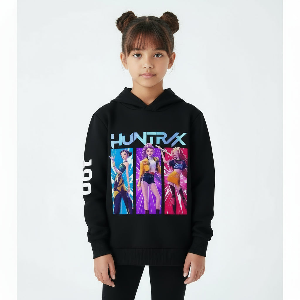 KPop Demon Hunter Rumi Derpy Cartoon Girls Boy Hooded Sweatshirt Warm Children's Wave Fashion Casual Tops Casual Girls Clothing Trikidsworld