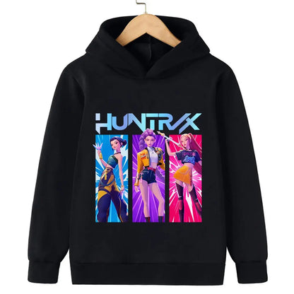 KPop Demon Hunter Rumi Derpy Cartoon Girls Boy Hooded Sweatshirt Warm Children's Wave Fashion Casual Tops Casual Girls Clothing Trikidsworld