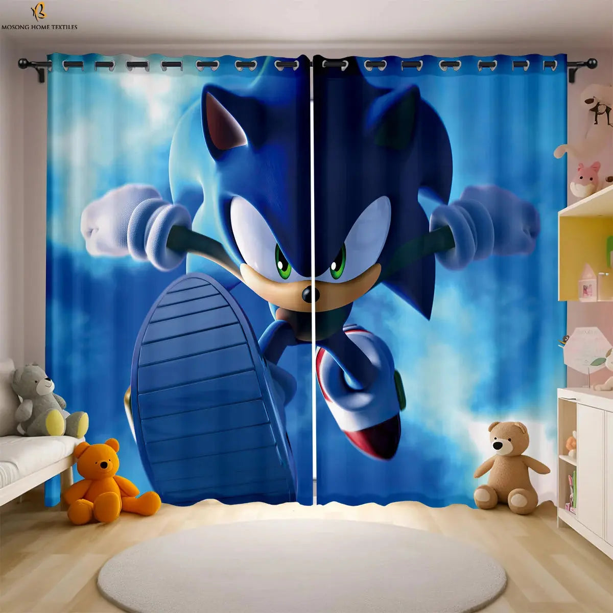 Cute Cat Digital Print Curtains (2 PCS) | Bedroom & Living Room Decor Trikidsworld