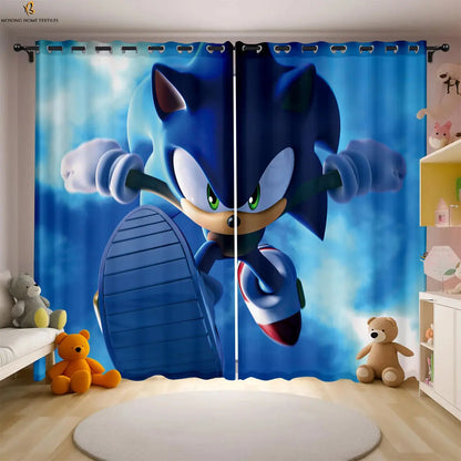 Cute Cat Digital Print Curtains (2 PCS) | Bedroom & Living Room Decor Trikidsworld