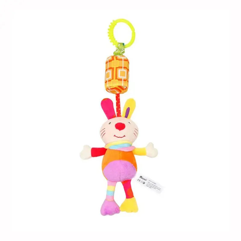 Baby Sensory Hanging Rattles Soft Learning Toy Plush Animals Stroller Infant Car Bed Crib with Teether for Bebe Babies Toddlers Trikidsworld