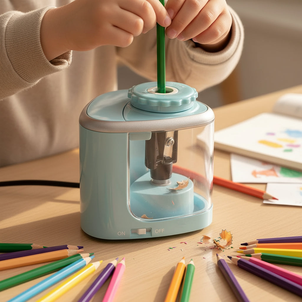 Electric Automatic Pencil Sharpener (6-8mm) – Ideal for School & Office Trikidsworld
