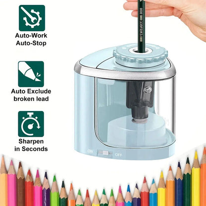 Electric Automatic Pencil Sharpener (6-8mm) – Ideal for School & Office Trikidsworld