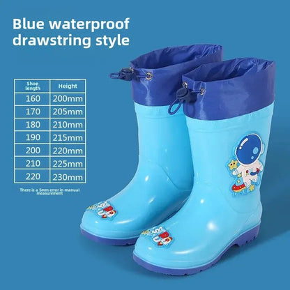 Children's Rain Boots Anti-Slip Fleece Lined Waterproof Unisex Detachable Booties for Kindergarten Baby Shoes Trikidsworld