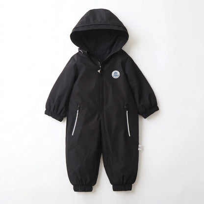 Kids' Hooded Jumpsuit – Lightweight Windproof Autumn Outdoor Suit