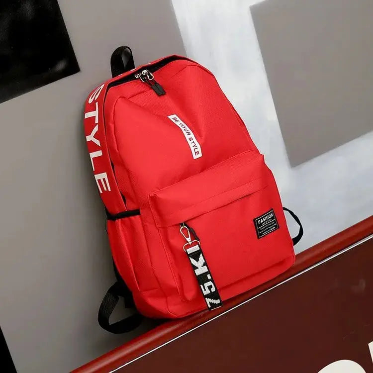 Fashion trend backpack backpack for men and women junior high school high school student bag large capacity korean version of th Trikidsworld
