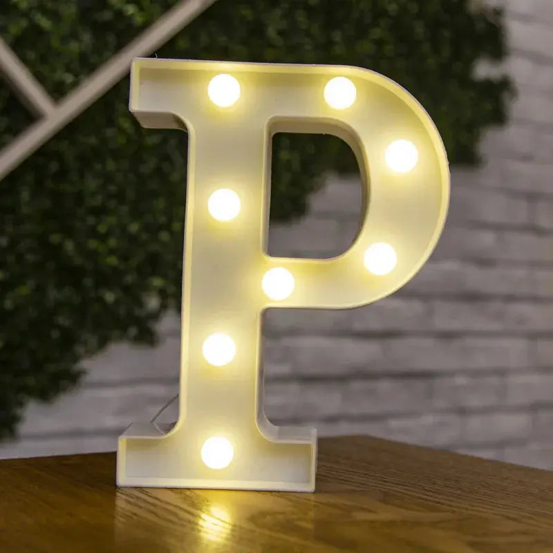 Alphabet Letter LED Lights Luminous Number Lamp Decor  Battery Night Light for home Wedding Birthday Christmas party Decoration Trikidsworld