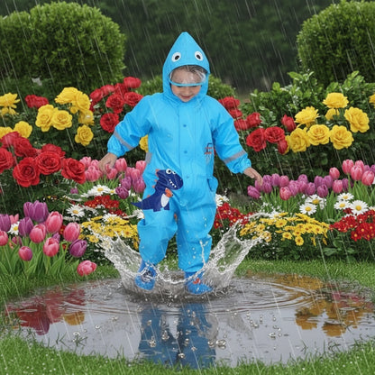 Kids Waterproof Rain Suit – One-Piece with Hood Trikidsworld