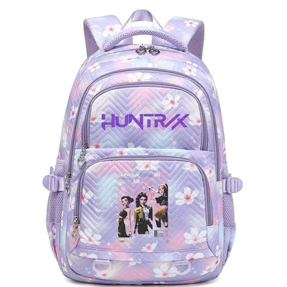 KPop Demon Hunters Backpack Rumi Mira Zoey HUNTR/X Saja Boys Print Cartoon School Bag Large Capacity Student Travel Backpacks Trikidsworld
