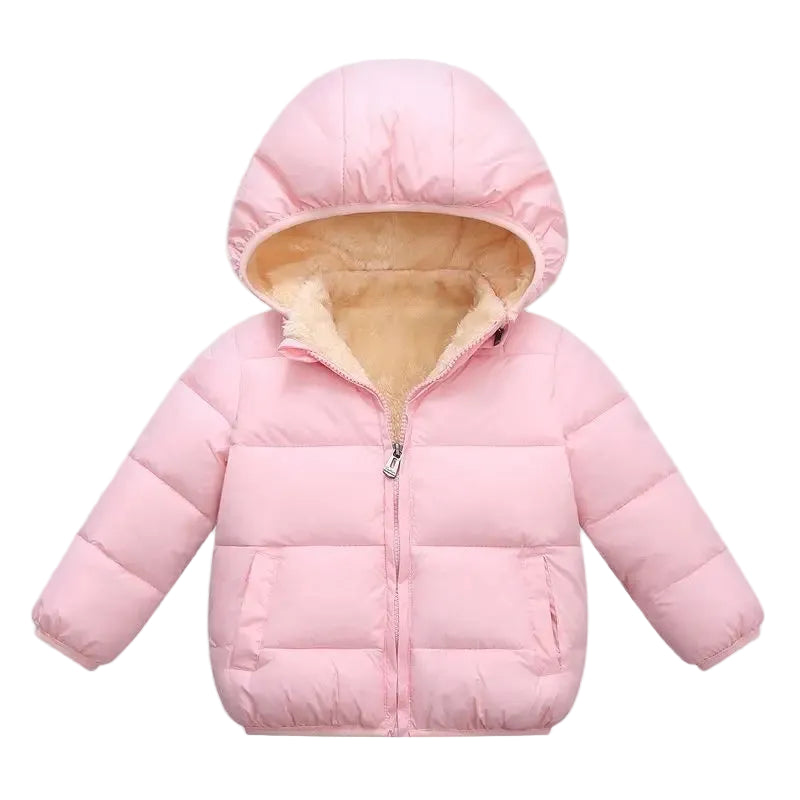 Kids Winter Jacket with Fur Hood – Thick Warm Coat