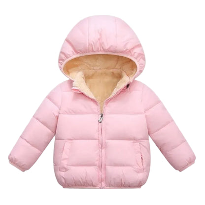 Kids Winter Jacket with Fur Hood – Thick Warm Coat