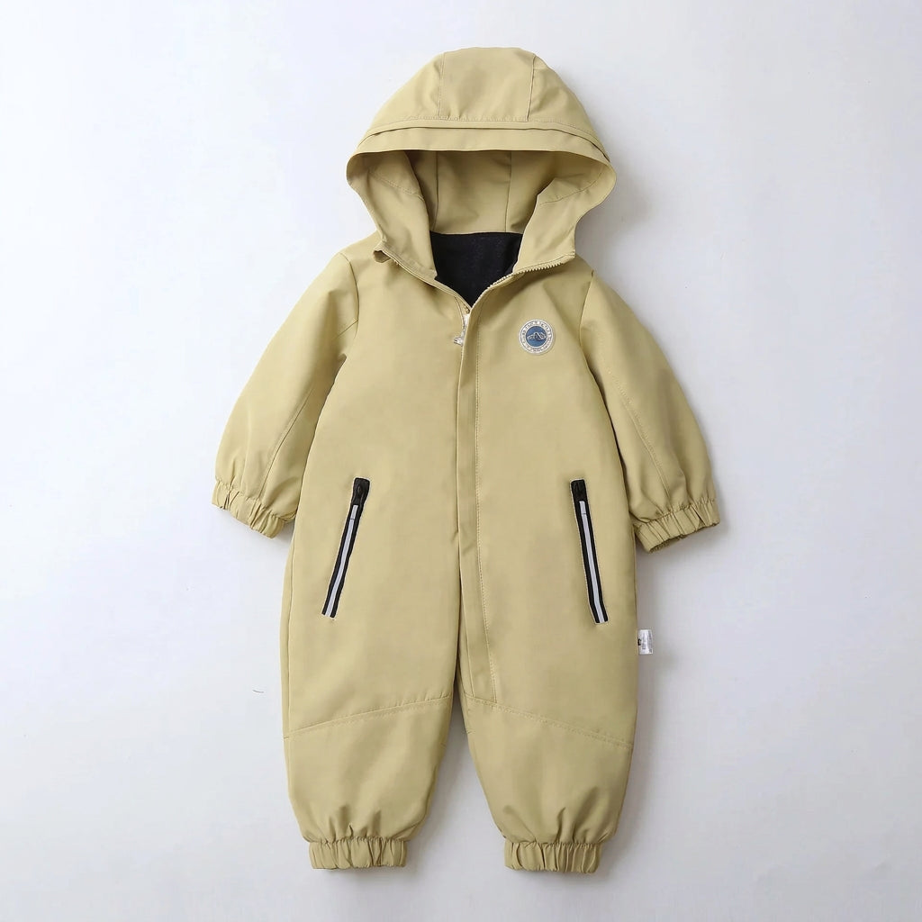 Kids' Hooded Jumpsuit – Lightweight Windproof Autumn Outdoor Suit
