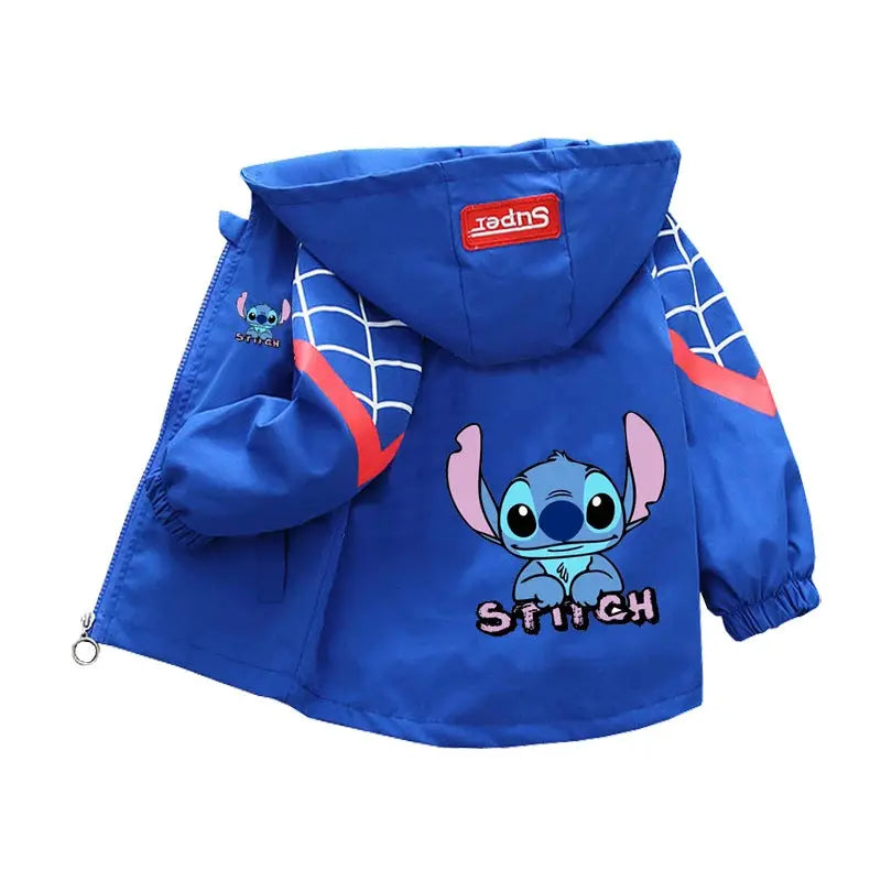 Kids labubu Clothes Autumn Baby Boys Girls Jacket Fashion Cartoon Stitch Print Outerwear for Kids Clothes Children Summer Coat Trikidsworld